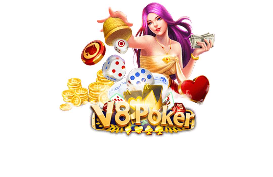 Đồ họa V8 Poker được thiết kế ấn tượng và rực rỡ sắc màu